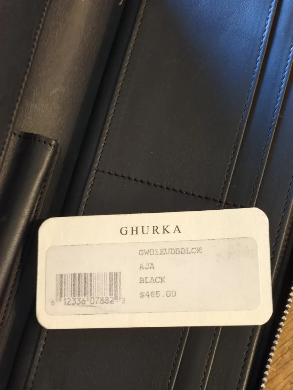 Rare GHURKA AJA Continental Large Zip Wallet Leather Black
